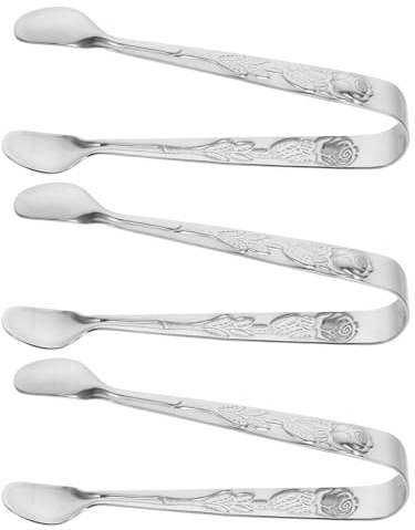 MOLUCKFU 3 piezas Pinzas de Acero Inoxidable Resistentes y Prácticas para Servir Azúcar Hielo Ensaladas y Aperitivos para Cocina Bares y Eventos
