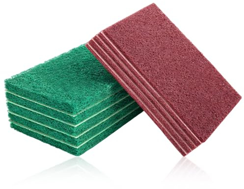 10 Pack Copper Pipe Cleaner Clothes 100x70mm Wet and Dry Dual-use for Plumbers Soldering Cleaning Tool Sanding Pads P320 Grit for Polishing Cleaning Metal Stainless Steel Nylon Abrasive Scouring Pads