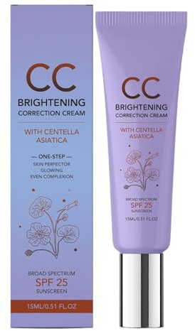 CC Cream – 15ml 4x1.8x12.3cm | SPF 25 Color Correcting Cream, Hydrating Makeup Primer Foundation For Even Skin Tone | For All Skin Types Daily Wear Party Travel Use