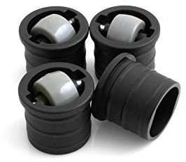 Design61 Möbel-Gleitrolle 4er Set Gleitrolle Möbelrollen Möbel Rolle für runde Tischbeine für Rohrinnen-Ø 28mm zum Einstecken