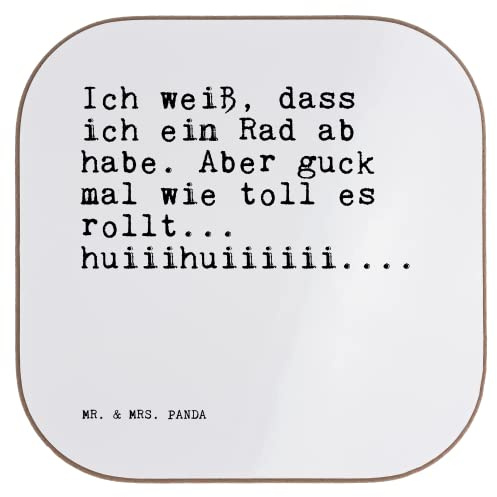 Mr. & Mrs. Panda Getränkeuntersetzer Ich weiß, DASS ich... - Geschenk, Freund, Flaschenuntersetzer, Tassenuntersetzer, Untersetzer für Gläser, Freundin, Coaster, Frauen, gläseruntersetzer, Sprüche