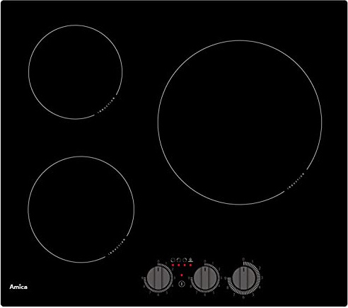 Table De Cuisson Induction 58cm 3 Feux 5500w Noir - AIM3530