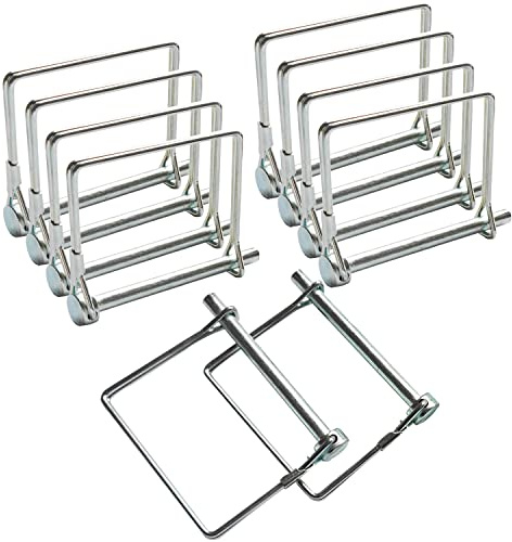 XBDZR 10 Pcs Wire Lock Pin, 1/4 Inch Heavy Duty Safety Coupler Pin Shaft Locking Pin for Farm Trailers Wagons Lawn Garden