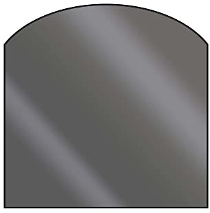 LANZZAS Bodenplatte Segmentbogen - 1000 x 1200 mm - Farbe: gussgrau | Funkenschutzplatte aus Metall