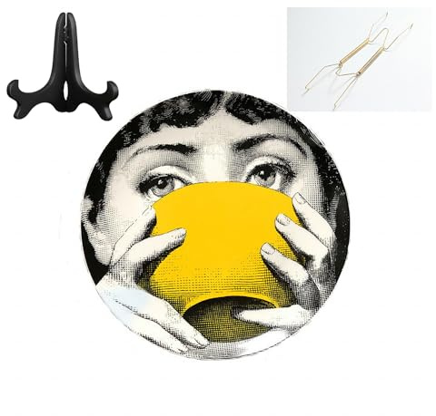 Beccalame Decorative Plates Handmade Ceramic Ornament for Home&Office Wall Decors (with Hanger) (F3)