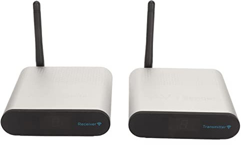 Receptor de Transmisor AV, Receptor de Transmisor de Audio y Video Silencioso de 8 Canales 100‑240V 5.8 GHz para TV para Cámara (Enchufe de la UE)