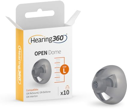 10 offene Kuppeln für Hörgeräte CIAO, ReSound, Beltone und Interton (Large)