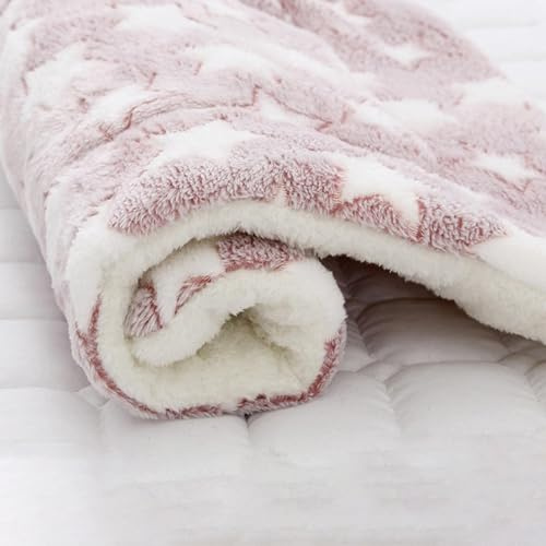Couverture Moelleuse et Douce pour Chat - Lit Apaisant pour l'Intérieur - Fournitures pour Animaux de Compagnie (Pâte de Haricots Étoilés Blancs)