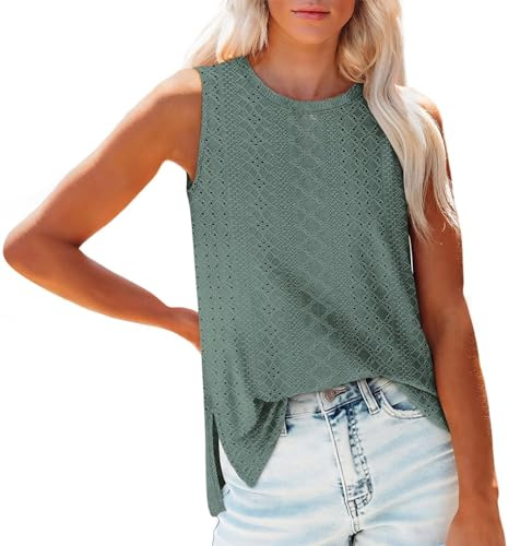 LOIJMK Yoga t-shirt dam, rund hals tanktopp dam sexig, urholkning väst dam ärmlös t-shirt elegant basic topp damer linne funky blustopp för kvinnor beskuren topp sporttopp för sommar, Ag, L