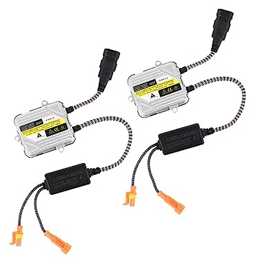 JECOMPRIS Balasto De CC para Vehículo 12v 55w, 2 Unidades, Estabilizador De Lámpara De Xenón De Aluminio Plateado, Compatible para Motocicletas y Coches, Uso Automotriz Eficaz y Duradero