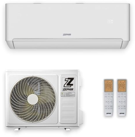 Briconess.com Condizionatore climatizzatore da parete 24000 BTU con Wi-Fi doppio telecomando e assistente vocale ZTQ Zephir