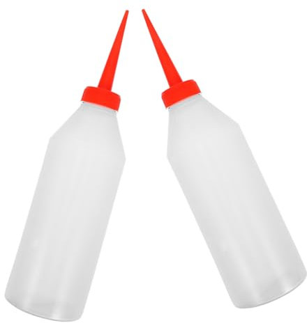 Lurrose 2pcs Sewing Machine Oil Squirt Bottle Plastic Precision Dispenser Needle Tips for Sewing Machine Oiler and Craft Glues