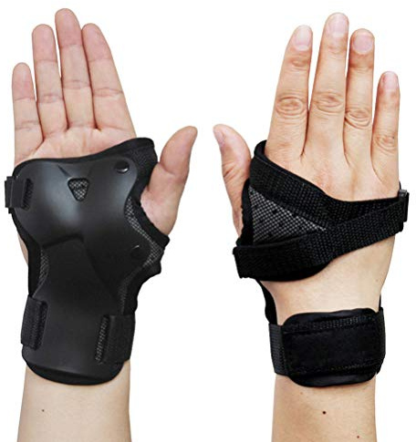 Impact Handledsskydd Utrustad Handledsstöd Handledsstöd, Andningsbar Svettabsorbering Nylonremmar för Vuxna Barn Ungdom Skidåkning Snowboard (S)