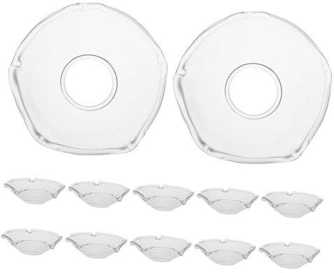 TOGEVAL 12pezzi Protezione Antigoccia Per Candele Trasparente Supporto Per Candele Fluttuanti Raccoglitore Per Cera Per Casa e Ristoranti