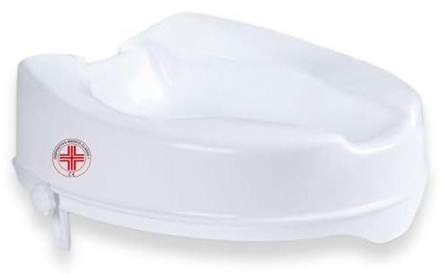 REMEDIA ONE - Rialzo WC per Anziani senza Coperchio, Alzata per Wc Regolabile, Alzawater per Protesi Anca, Seduta Ergonomica – Bianco, 10 cm