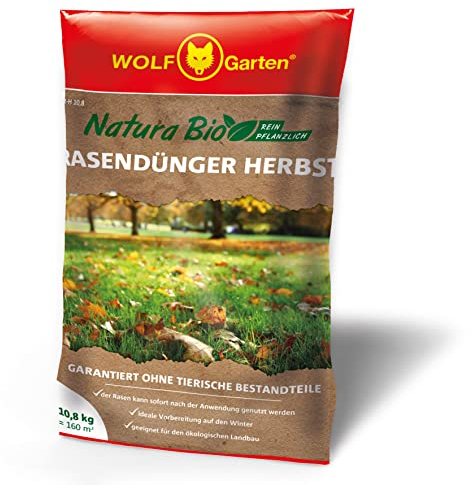 WOLF Garten WOLF-Garten - Natura Bio Herbst Rasendünger für 160 m² NR-H 10, braun
