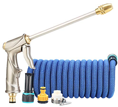 Rengzun 25-100FT Espandibile Tubo da Giardino con Metallo Pistola a Spruzzo Multifunzione Flessibile Tubo da Giardino per Autolavaggio e Giardino di Casa Tubo Pieghevole per Irrigazione
