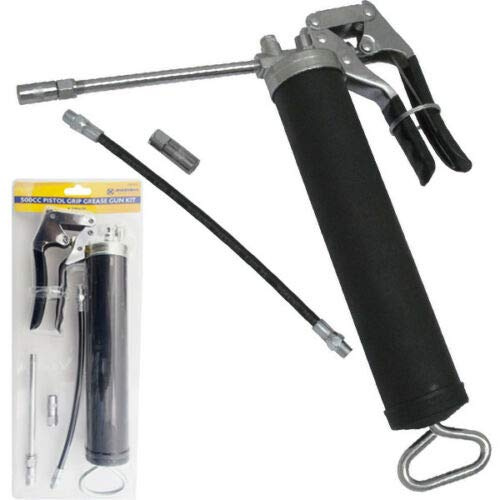 500Cc Pistol Grease Gun - Heavy Duty Tool Ideal for Builders & Mechanics | Flexible Hose Kit, Perfect for Reaching Awkward Places | Suitable for Mechanical Work