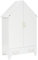 Puckdaddy Carlotta | Kleiderschrank 110x55x187cm | Kinderkleiderschrank weiß lackiert | Babyzimmer und Kinderzimmer | Babyschrank Haus | Stauraum für Kleidung und Spielzeug | inkl. Jutephasergriffe