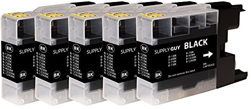 Supply Guy 5 Druckerpatronen kompatibel mit Brother LC-1240 LC-1220 Schwarz für DCP-J525W DCP-J725DW DCP-J925DW MFC-J430 Series MFC-J5910DW MFC-J625DW MFC-J6510DW MFC-J6710DW