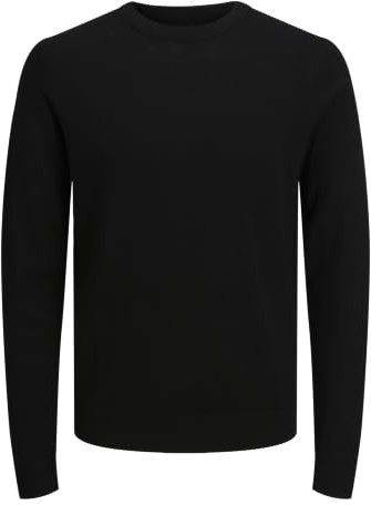 Jack & Jones Jprccmark Merino Knit Crew Neck Noos Maglione da Uomo, Nero, XXL