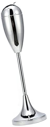 Edelstahl Standaschenbecher FüR DraußEn Aschenbecher Mit Deckel FüR Drinnen HöHenverstellbar Silber Zigarettenliebhaber