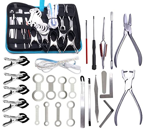 TUOREN Saxophon-Teil Holzblasinstrument-Reparatur-Set, Edelstahl, 26-teilig