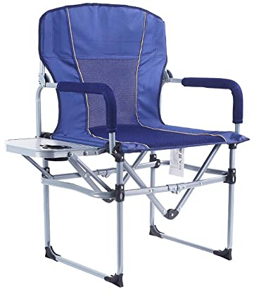 Leichte Campingstühle, Regiestühle, klappbarer Gartenstuhl, übergroße Campingstühle mit Beistelltisch-Getränkehalter, für schwere Menschen, 95 x 54 x 51 cm, 3 Farben Good