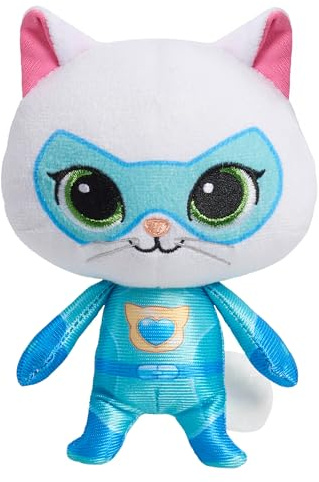 Just Play Disney Junior SuperKitties – Liten plyschleksak Bitsy, 16,5 cm stor kattunge, mjukt tyg, barnleksak från 2 år