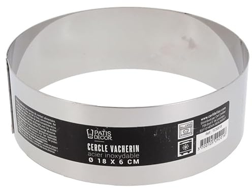Cercle à vacherin inox H 6 cm Ø 18 cm