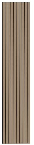 Tuda Grass Direct Luxury Acoustic Wall Series 2 Wide Slatted 3D Wood Veneer Panels - 240cm x 60cm - Walnut