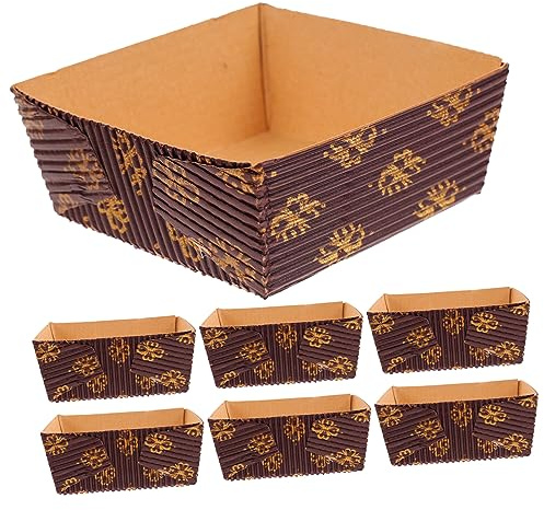 MAGICLULU 25pezzi Stampi in Carta Per Pane e Dolci Resistenti Al Calore Teglie Rettangolari Usa e Getta Antiolio Per Feste Pasticcerie e Catering Formato