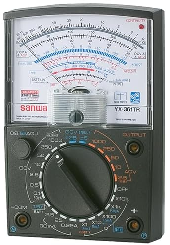 GuliTech Japan SANWA YX-361TR YX361TR Analoges Multimeter, Zeiger Multifunktions-Multimeter Ein-Aus-Check mit Batterie Check