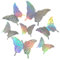 36 Pièces Autocollants Muraux 3D en Forme de Papillons, Stickers Muraux Papillon Creux Argent, Autocollant Papillon Flash Pour la Décoration de la Maison et du Mariage, Décoration de Fête