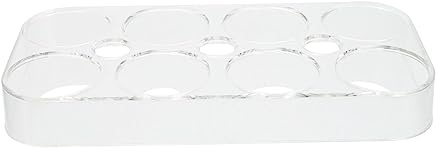 PAMINGONO 8 Grid Egg Holder Plastic Storage Rack for Refrigerator Kitchen Countertop and Restaurant Use