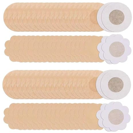 WeddHuis 80 Pezzi Copricapezzoli Invisibili Monouso Adesivi per Capezzoli da Donna, Seno Capezzolo Copre Petalo Capezzolo Petalo monouso per Donne Ragazze Festa Copricapezzolo