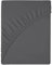 wyewye Lenzuolo con angoli 160 x 200 x 25 cm, tessuto in microfibra, restringimento e non sbiadisce, grigio scuro
