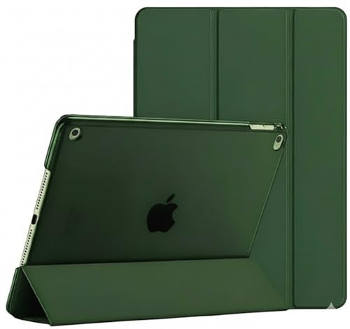 JNS Funda para iPad Air de 2ª generación 2014, A1566 A1567, funda delgada inteligente con parte trasera translúcida, iPad Air 2. Verde esmeralda