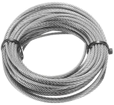 sourcing map 304 Stainless Steel Cable Wire Rope Kit 33FT (10M) Long 3/32 (2.5mm) Dia 7x7 Strand Core Aircraft Cable Marine Grade for Deck Railing System Outdoor Hanging Kit Garden