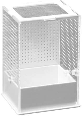 WOONEKY Reptilien Terrarium Box für Futter und Zucht Transparente Box für Schlangen Geckos Schnecken und mit Belüftungsöffnungen für Optimale Luftzirkulation