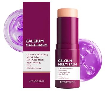 Baume Multi-Usage, Stick Anti-Rides, Baume Multi-Usage Au Calcium, Anti-âGe, Hydratant, Riche En Amande Et Vitamine E Pour Baume à LèVres, CrèMe Contour Des Yeux, Cou (1)