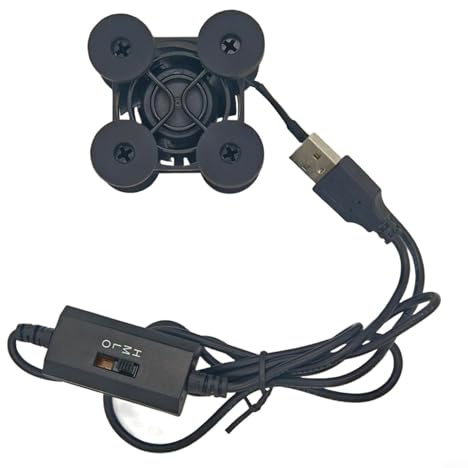 TONIXY USB-fläkt med 3 justerbara hastigheter och tyst kylning, kompakt IP68 vattentät design för bärbara datorer, datorer, routrar och andra enheter