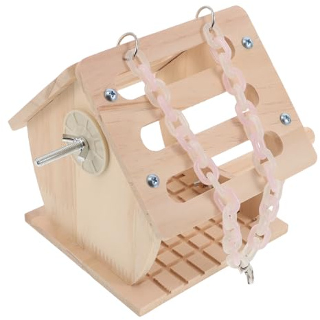 SEWOART Nichoir Suspendu Bois pour Perroquet Lit pour Inséparables Maisonnette pour Petits Oiseaux Nid pour Perruches Nichoir pour Perroquets
