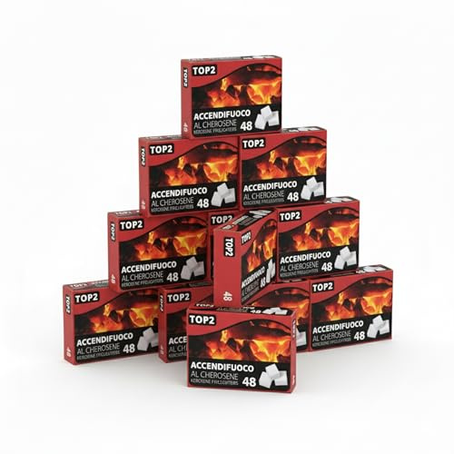 Cubes fotogentändare - brandfarliga vita briketter för eldstäder, stekpannor, grillar, kolbrännare, vedugnar, grillar - starka, snabba och säkra eldtändare (10)