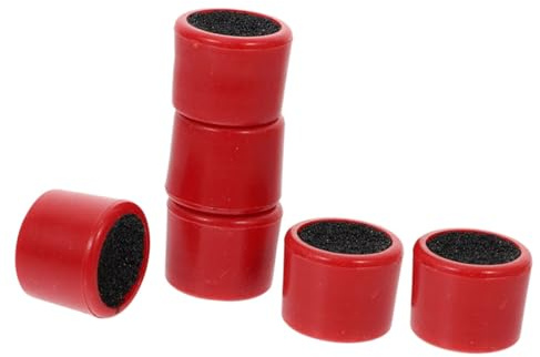 Cabilock 6 Stück Billardqueue Spitzen Schleifwerkzeug aus Kunststoff in Rot Doppelseitiger Poolspitzenformer zum Reparieren und Schleifen von Snooker Queues