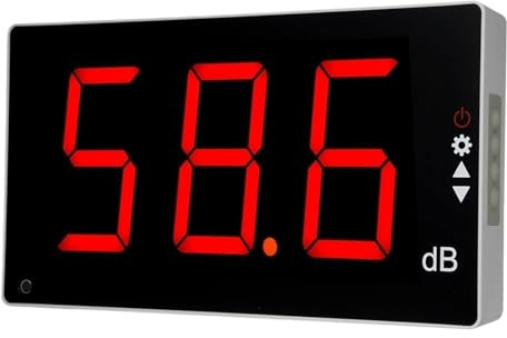 Fonometro, Misuratore di livello sonoro con ampio schermo LCD, misuratore di livello sonoro digitale da parete, misuratore di rumore digitale, tester di monitoraggio dei decibel