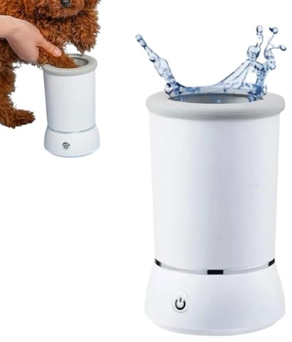 Automatic Pet Paw Cleaning Machine – Electric Dog & Cat Foot Washer Cup, Pulisci Zampe Cane, Lava Zampe per Cani, Pulitore Zampe, Pulitore per zampe con setole in silicone morbido per cani
