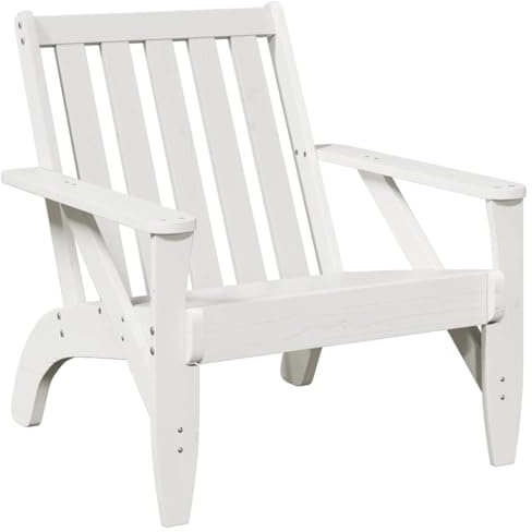 HETFTJN Solid Pine Wood Adirondack Chair, White