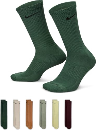 NIKE Everyday Plus Cushioned Crew-Trainingssocken (6 Paar), Multi-Color, SX6897-965, M