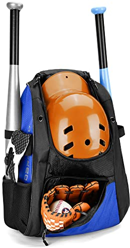 DAREKUKU Baseball Backpack, Softball Bat Bag, Breathable T-Ball & Baseball Equipment & Gear, Durable Bat Backpack With Fence Hook, Shoe Compartment, Hold Bat, Glove, Helmet, Cleats